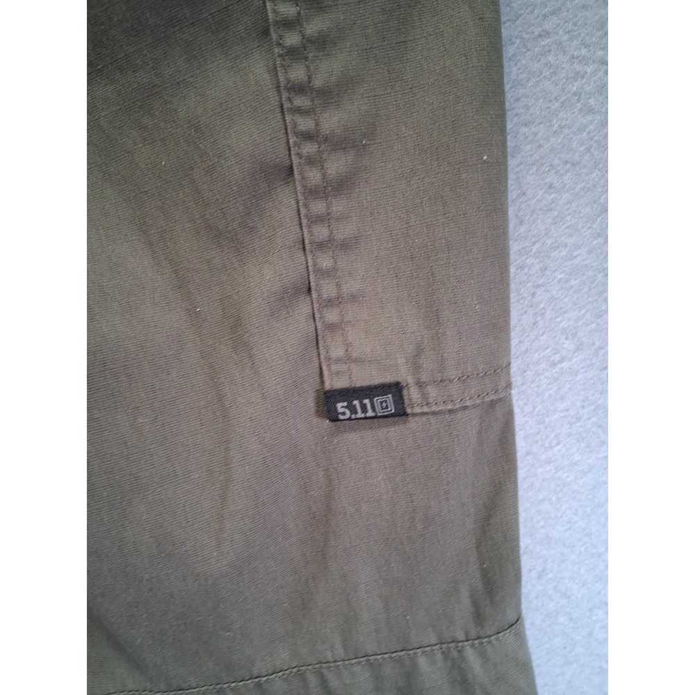 5.11 Tactical Pants Men's 36x34‎ Double Knee Cargo Elastic Waist Green - Picture 12 of 13